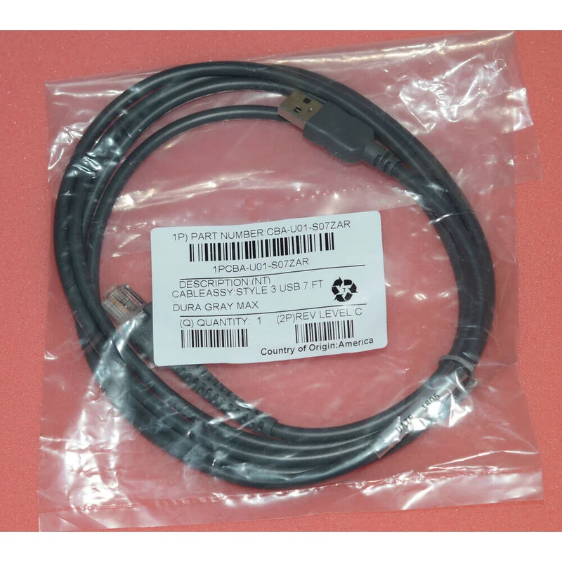 PP+ 2M USB Cable For Symbol LS1203 LS2208 LS4328 LS9203 LS9208 CBA-U01-S07ZAR