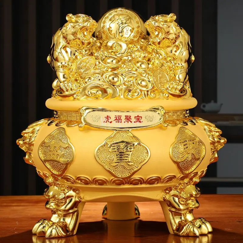 Lucky Cornucopia Decoration Tiger Piggy Home Living Room Porch Wine Cabinet Decoration Shop Opening Gift