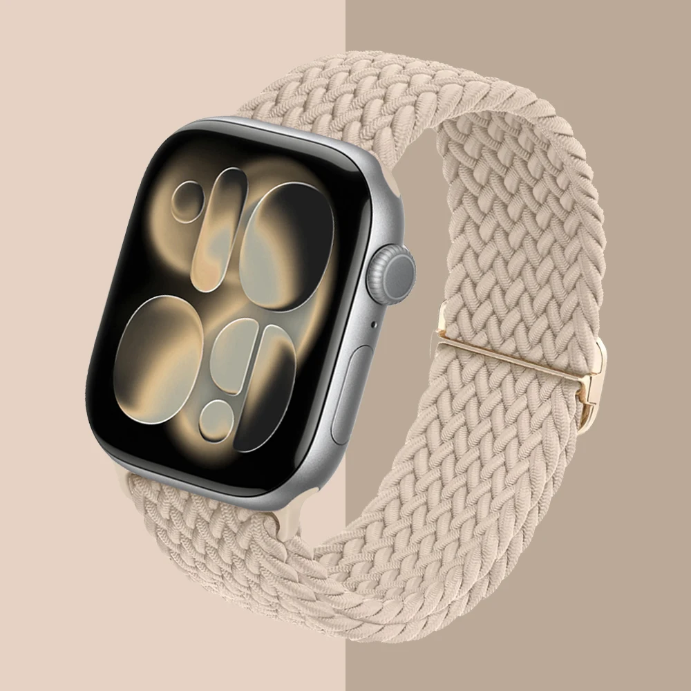 Strap for Apple Watch 11 10 Band 42mm 46mm 44mm 40mm 45mm iWatch Ultra 3 49mm Elastic Braided bracelet correa Series 9 8 7 6 SE