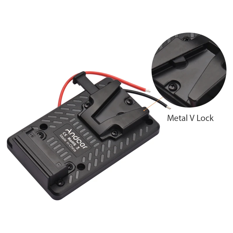 Quick Release Lock Design Replacement Andoer Full Plastic V-lock Battery Back Pack Plate Adapter Tool for Sony V-Mount Batteries
