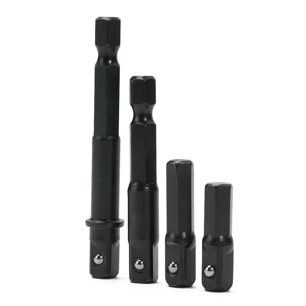 1/4" Drill Socket Adapter For Impact Driver Hex Shank To Square Socket Extension Tools Ferramentas Herramientas Multimeter