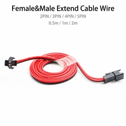 2Pin/3Pin/4Pin/5Pin Extension Cable Male&Female 22AWG Wire JST Connector For WS2811 WS2812B WS2815 5050 RGB LED Strip Light