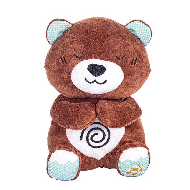 

Baby Plush Toy Luminous Bear Breathing Doll Cute Animal Fox Koala Comforter Peaceful Music Toy Gift With Relieve Tension Anxiety