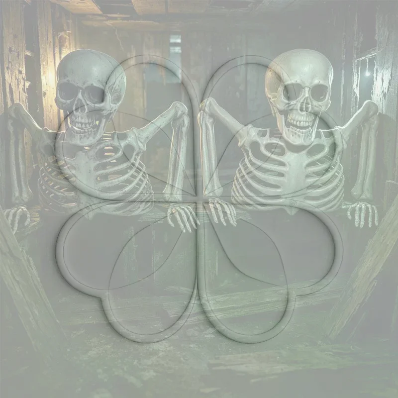 1/2PCS Horror Half Body Skeleton Ornament Halloween Buried Skull Bones Decor Graveyard Prop Desktop Outdoor Party Decor Supplie