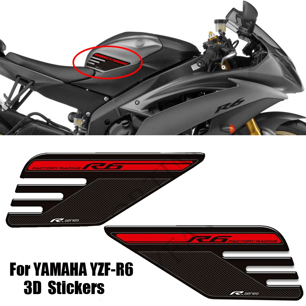 

Tank Pad Grips For YAMAHA YZF-R6 YZF R6 YZFR6 Stickers Decals Protector Gas Fuel Oil Kit Knee 2008 - 2012 2013 2014 2015 2016