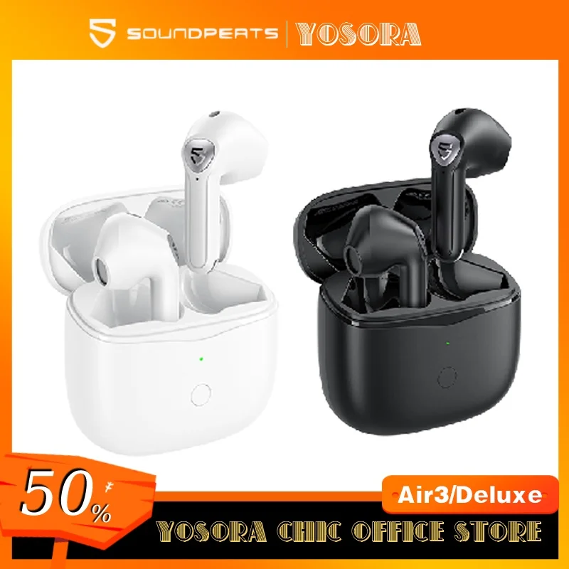 Soundpeats Air3 DELUXE Wireless Bluetooth Earphones In-Ear Earbuds IPX4 Waterproof Noise Reduction Sporting Customized Earphones