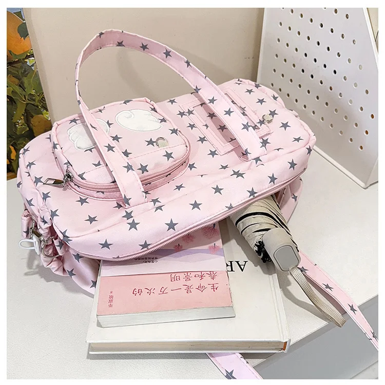 Star Angel Wings Ita Bag Handtasche mit großem Fassungsvermögen, Umhängetasche für Mädchen, japanischer Stil, Anime-Themen-Pendlertasche, Handtasche zum Tragen über der Schulter – Detail 4