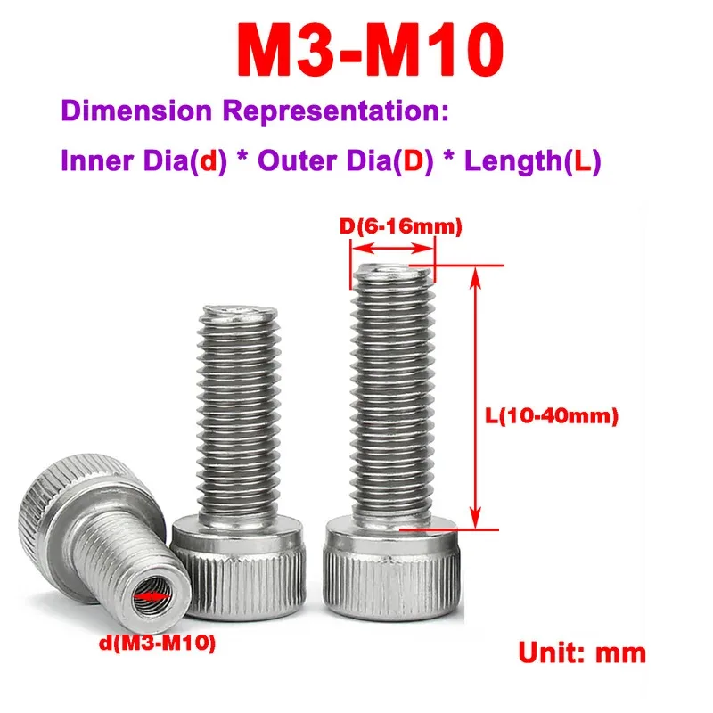 

304 Stainless Steel Internal External Thread Adapter Nut Hex Socket Thread Conversion M3 M4 M5 M6 M8 M10