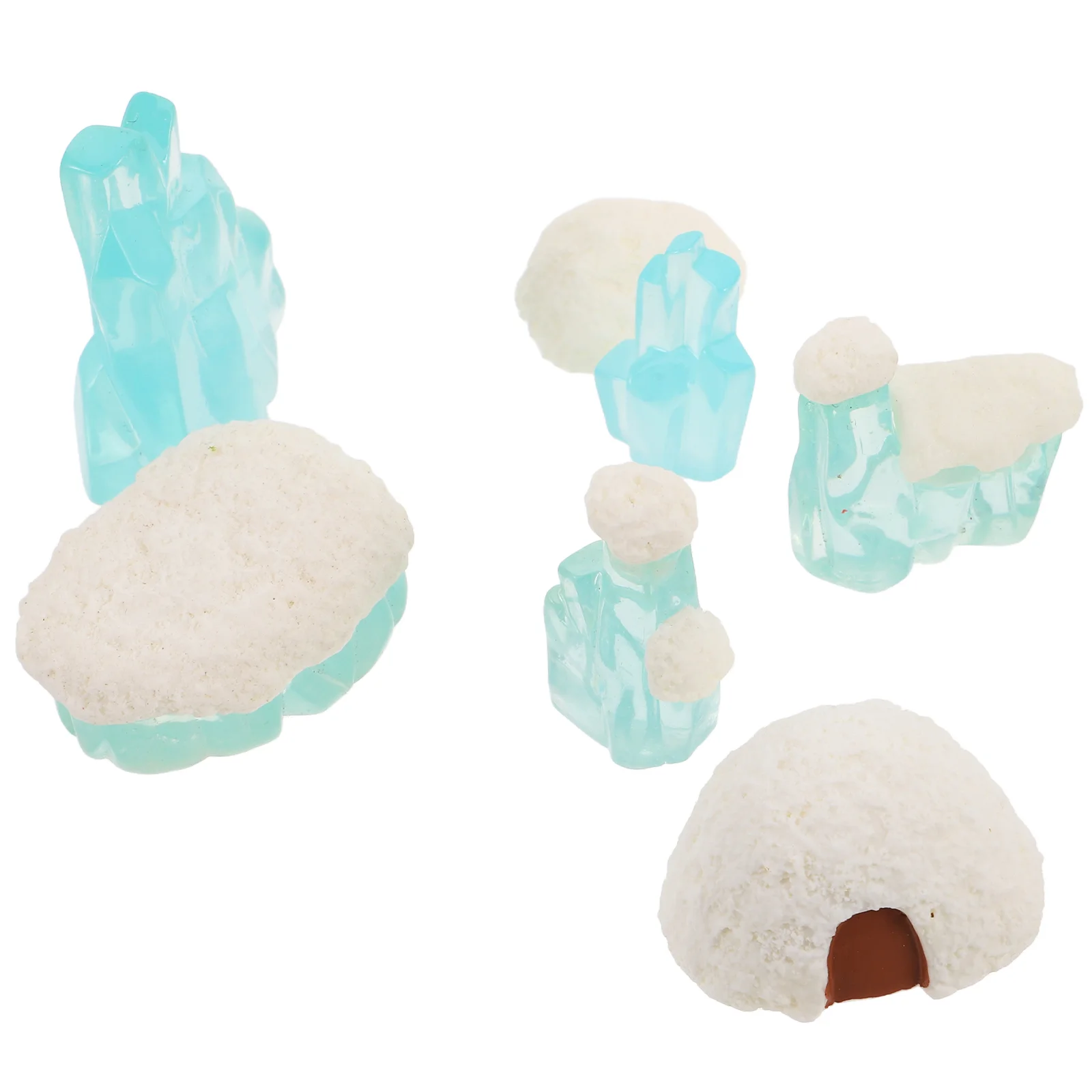 

Glacier Model Set Mini Snowflake Ornaments Bottle Brush Resin Centerpieces for Tables