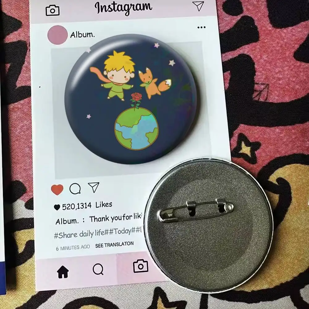 Classic L-Little P-Prince-p Laser Badge Creative Pins Brooch for Bag Clothes Hat Decor Gifts Fans Collect view 6