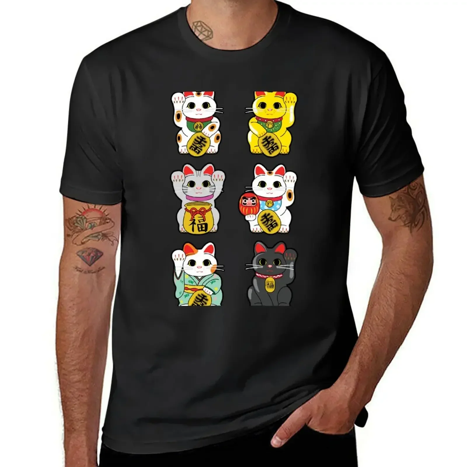 

Lucky Cat / Maneki Neko T-Shirt kawaii clothes customs design your own t shirts men