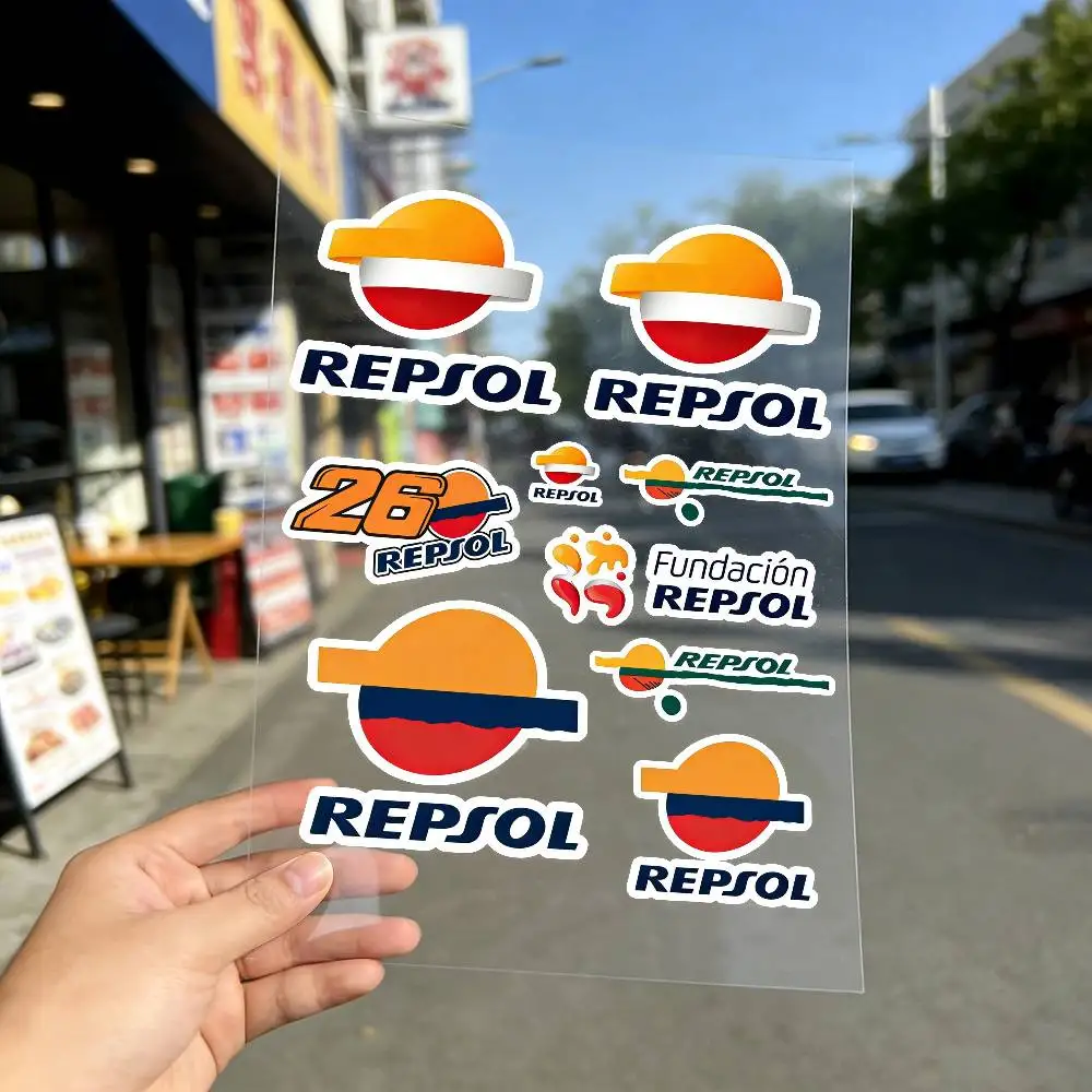 For repsol Motorcycle Reflective Stickers Waterproof Decals for Helmet Scooter Fuel Tank Toolbox Racing