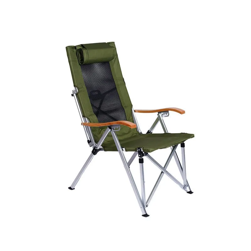 

Modern Outdoor Camping & Beach Folding Recliner Chair Portable Ultra Light Metal Frame With Oxford Fabric Adjustable