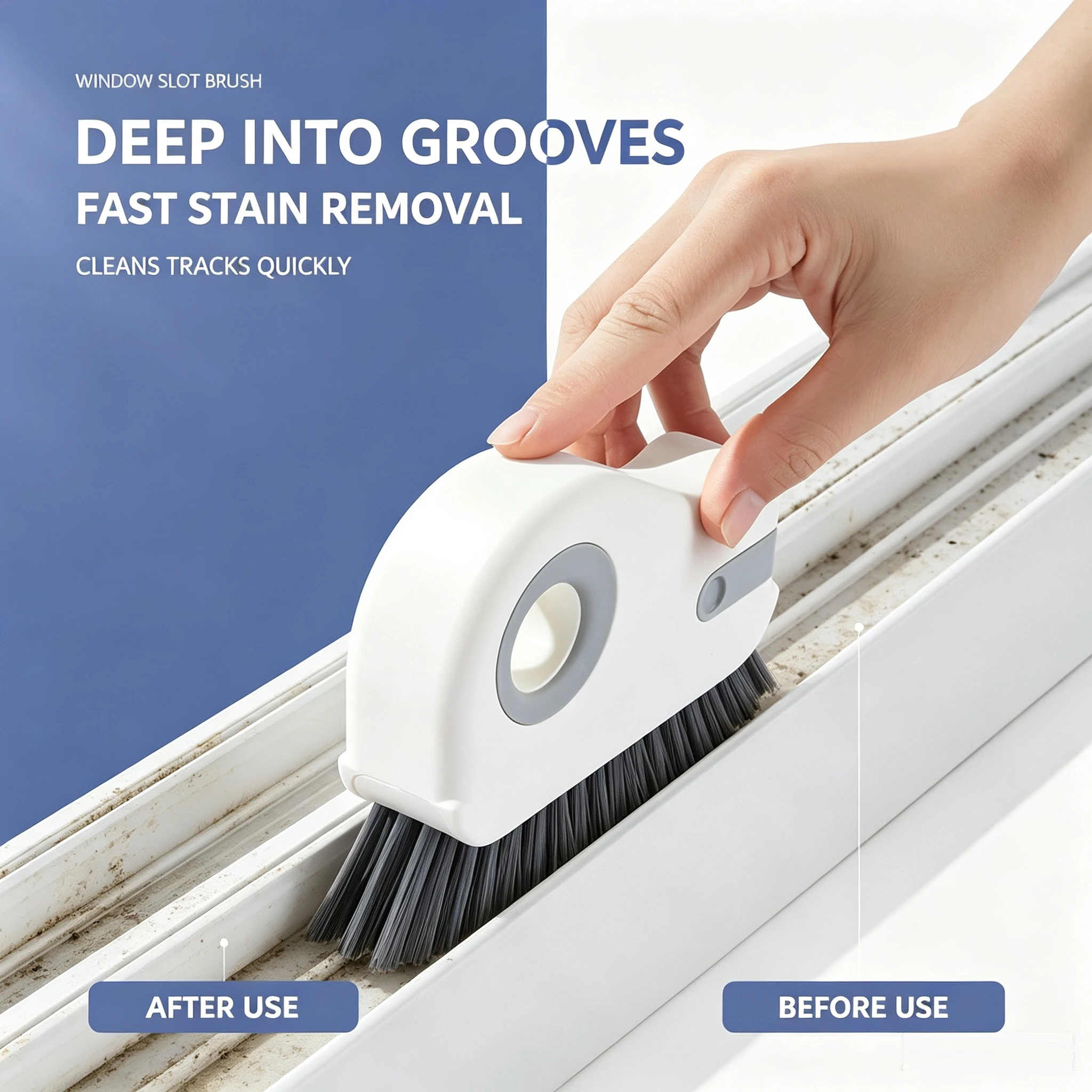 Groove Cleaning Gap Brush Floor Slot Tool Window Frame Door Brush Sliding Door Track Cleaning Tools Hand-held Window Cleaning