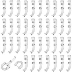 50Pcs Fold Over Clasps 11.5mm Long Stainless Steel Jewelry Clasps Metal Jewelry Extender Micro Fold Over Clasps Bracelet Clasps