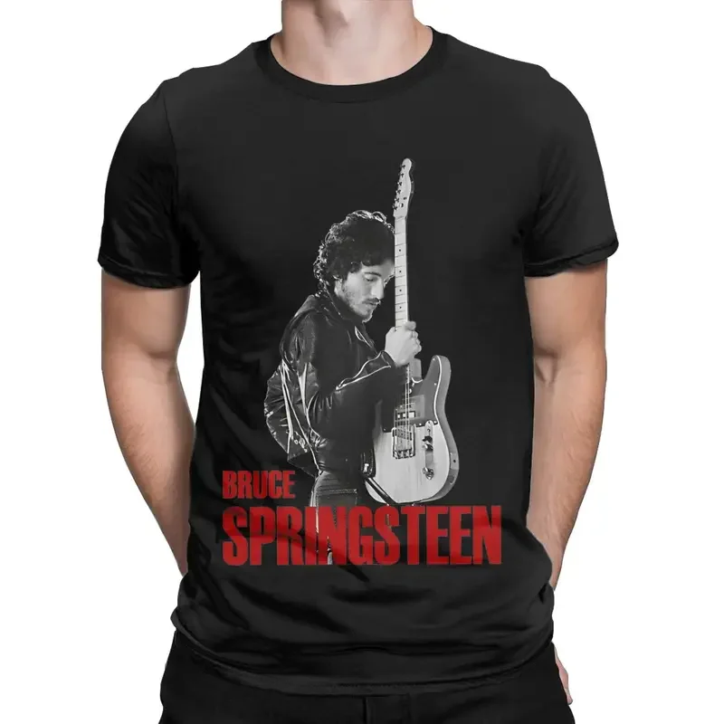 Y2K Summer Men Women Vintage Bruce Springsteen Cool Singer Merch Cotton Tops T- Fashion Tee Shirt