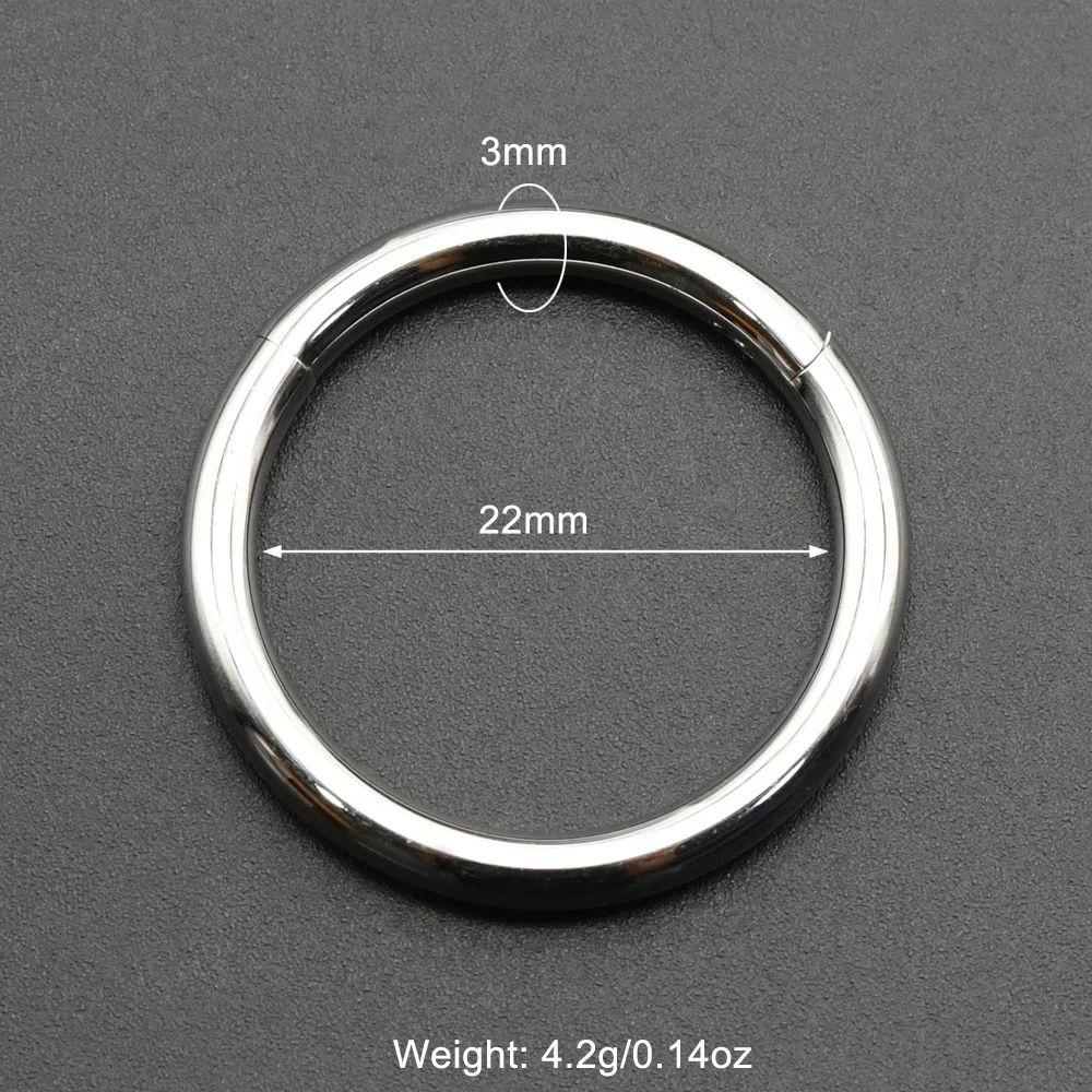 Starose Smooth Hinged Steel Segment Ring 00g Steel 10