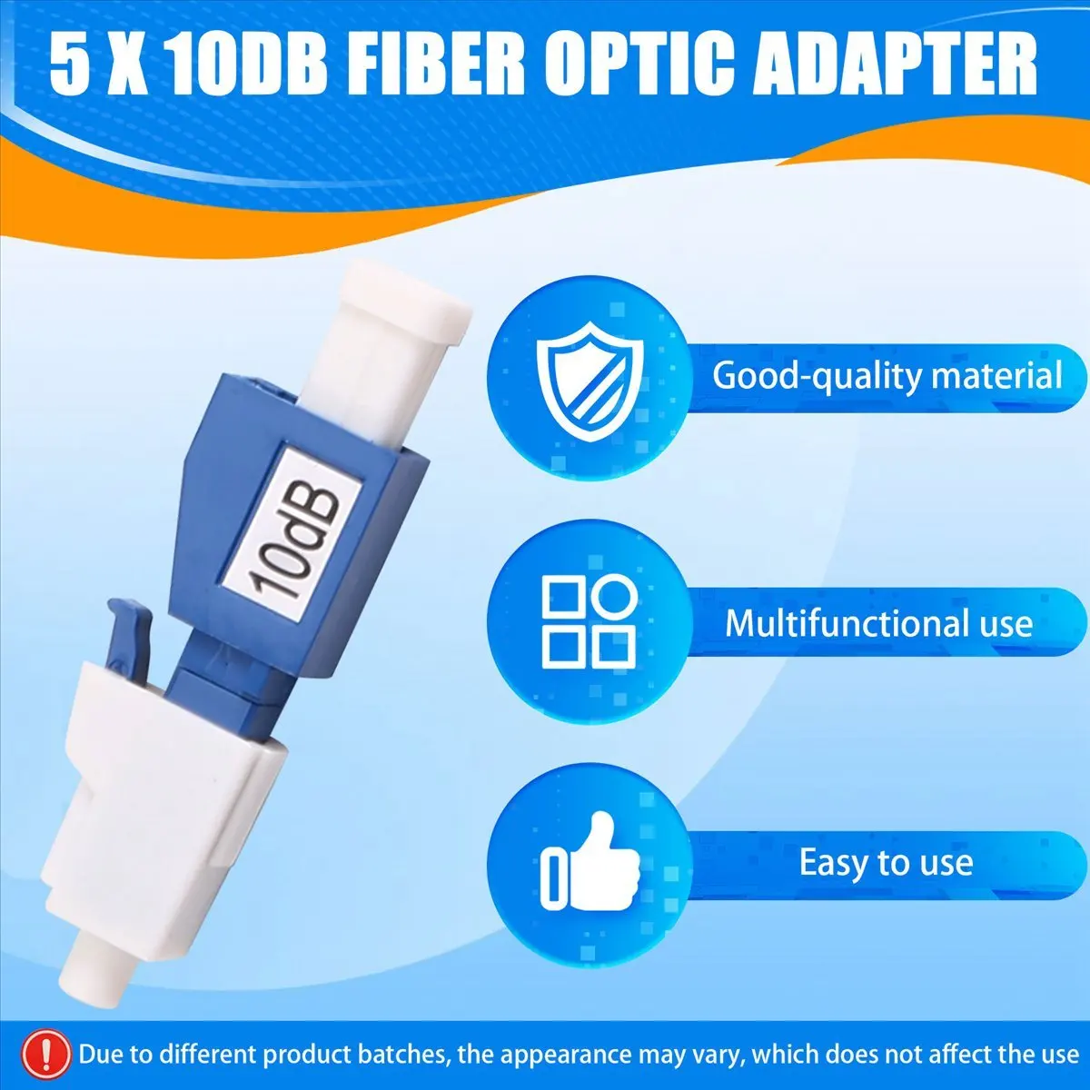 ▶✔▃AC877-5pcs for LC UPC 10dB Fiber Optic Adapter for Simplex SC UPC Connector Fiber Optic Attenuator SC10dB Fiber Flange