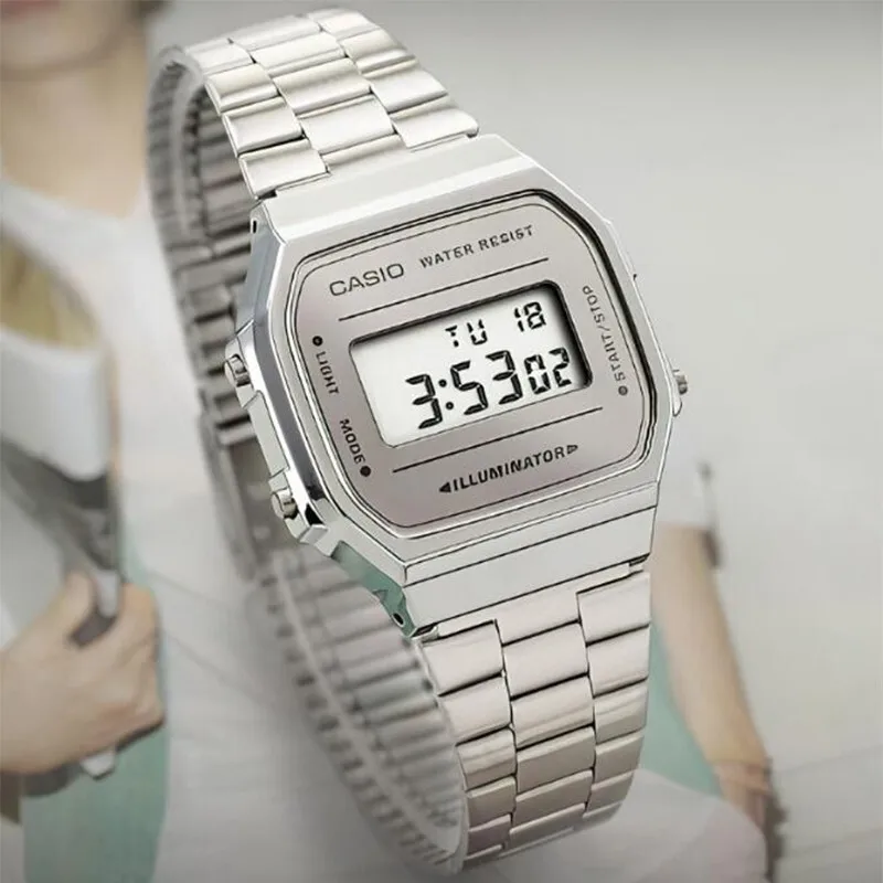 ساعة كاسيو أصلية للرجال، ساعة رقمية رياضية للطلاب، كلاسيكية مقاومة للماء، كوارتز للرجال، ساعات من الفولاذ المقاوم للصدأ