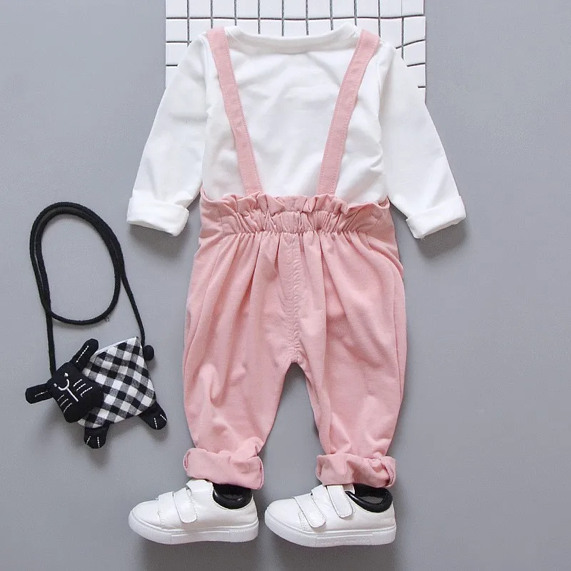 Spring Newborn Baby Clothes Sets Fashion T-Shirt Pants Suit Toddler Girls Long Sleeve Tops Outside Wear Sports Clothing Sets