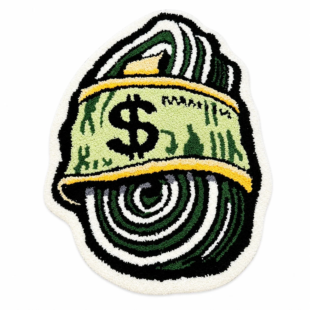LAKEA Dollar Eye Tufted Rug Irregular Fluffy Anti Slip Mat, Hypebeast Streetwear Bedroom Gaming