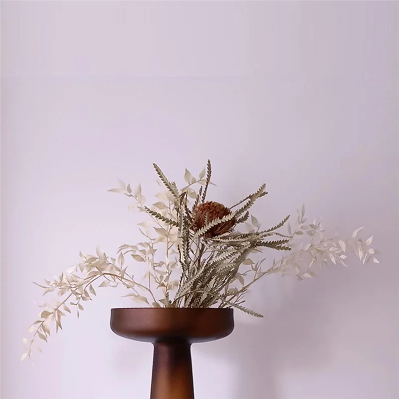 

Small Luxury Frosted Glass Vase Flower And Dried Flower Vase Flower Arrangement Living Room Decoration