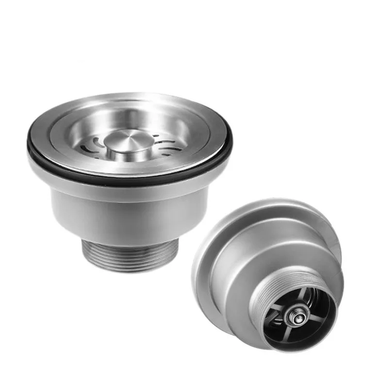 

Stainless Steel Strainer Kitchen Water Basin Sink Drainer Strainer Leach Basket Waste Plug Stopper Filter