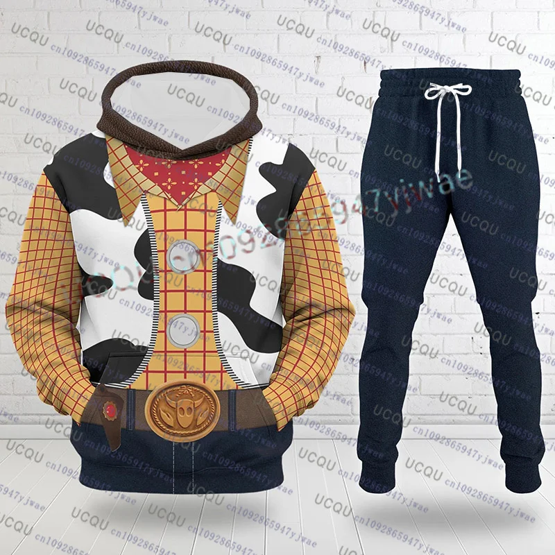 

Toy Story Aliens Costume Cosplay Clothing Buzz Lightyear Woody Hoodie 3D Print Hoodies Set Men's Women's Sweatshirt Trouser Set