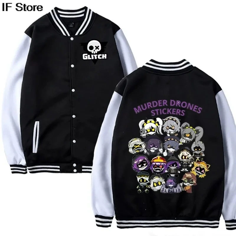 Anime assassinato drones jaquetas roupas engraçado dos desenhos animados das mulheres dos homens estética moda jaqueta hip hop streetwear outerwear un