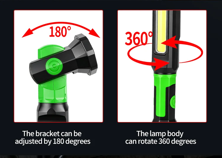 Autoreparatur-Arbeitsleuchte COB Wiederaufladbare Handinspektionsleuchte Notbeleuchtung LED-Arbeitsleuchte – Detail 22
