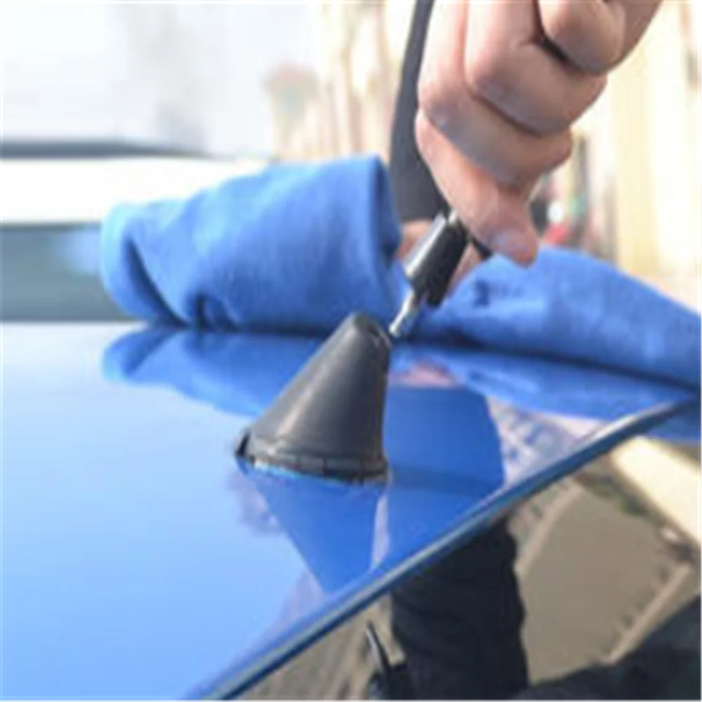 Delicate Black Fiber Carbon Short Antenna Radio Car Aerial Antenna For Volkswagen New Polo Sedan passat b5 b6 golf 4 5 jetta