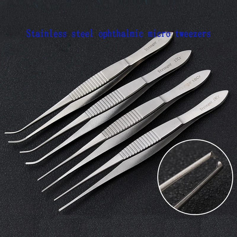 คีมจักษุสแตนเลส, เครื่องมือและเครื่องมือผ่าตัดเปลือกตาสองชั้น, คีมไขมันพร้อมตะขอ, คีมขนาดเล็ก