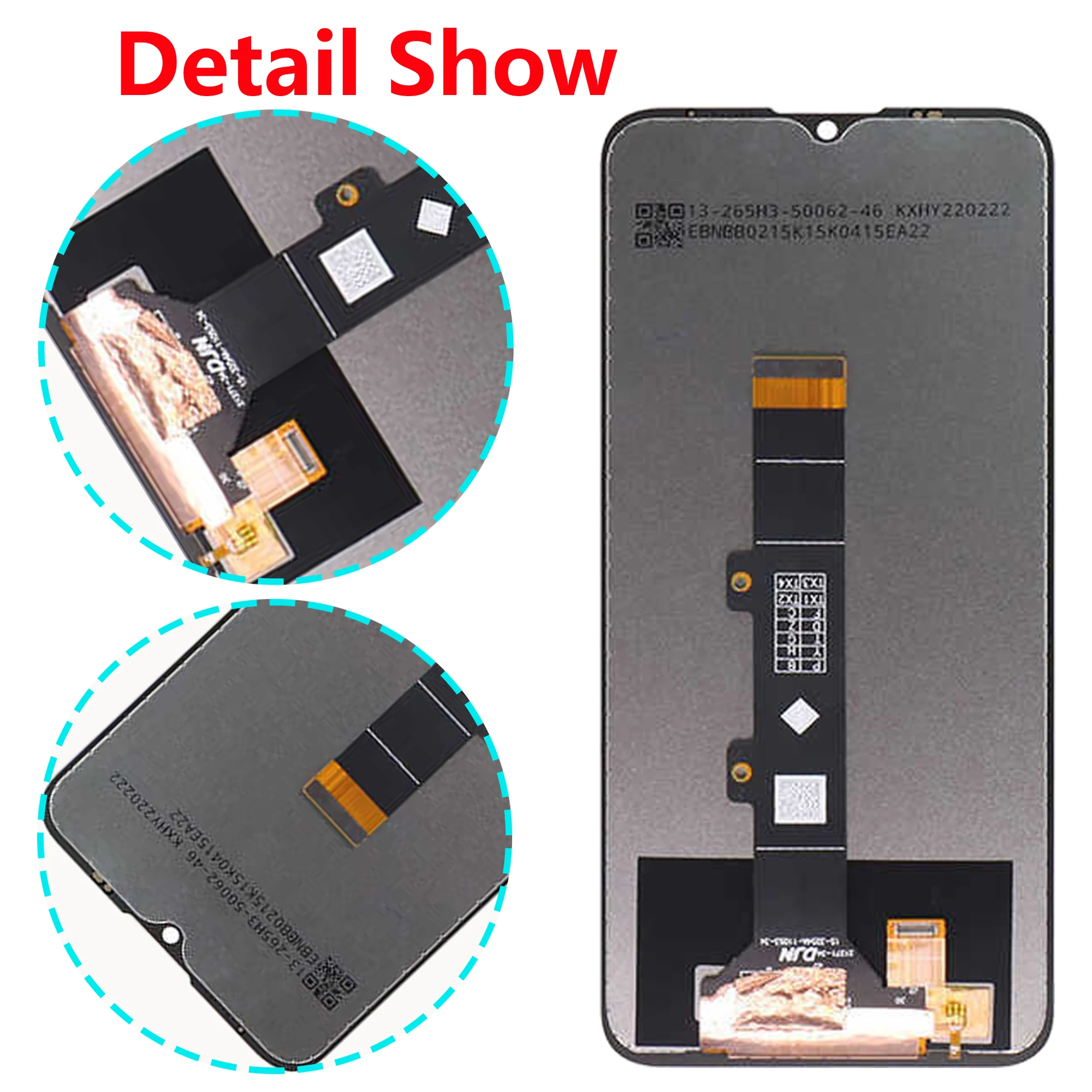 LCD Display Original For Motorola Moto E20 Full With Frame Touch Screen  Digitizer Assembly Replacement  XT2155 Repair  Parts