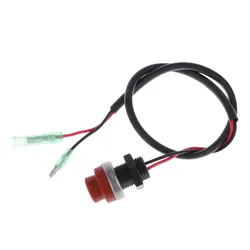 Outboard Start Stop Button, Universal Wire Emergency Engine Kill Switch, Keyless impermeável para barcos e barcos, 50cm