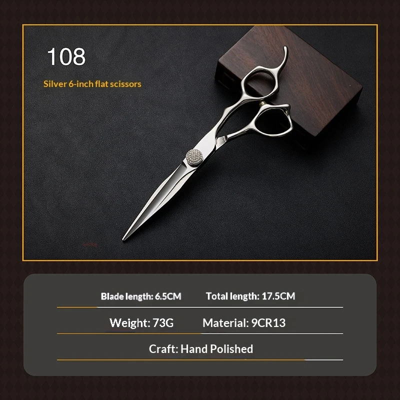 

Professional Hair Scissors 6.0 Inch Japan 440C Steel Thinning Shears Salon Hairdressing Scissors For Bangs Layer Cut