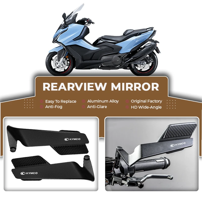 للطي دراجة نارية الرياح الجناح سبائك الألومنيوم الجانب مرآة الرؤية الخلفية ل KYMCO CV3 DTX360 XCITING DOWNTOWN X-TOWN AK550 KYMCO