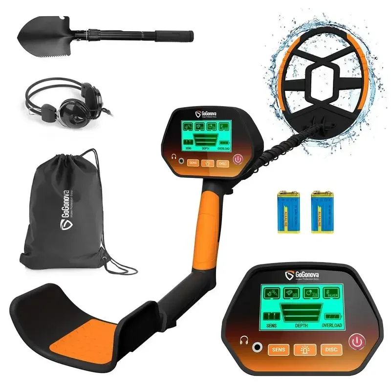 

AiDot GoGonova Waterproof Metal Detector for Adults & Kids, with High Accuracy Lightweight 8" Search Coil, All Metal &Disc Modes