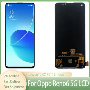 Bilashmart 6.43 AMOLED Oppo Reno6 5G LCD Touch Screen Digitizer Assembly Oppo Reno6 5G LCD PEQM00 CPH2251 Replacement Display