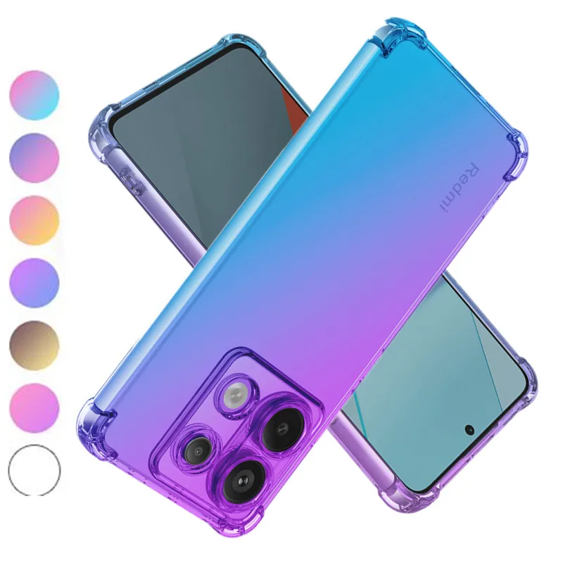 Odporne na wstrząsy gradientowe etui TPU do Xiaomi Redmi Note 13 Pro Plus 5G Protective Cover Fundas Coque Capa