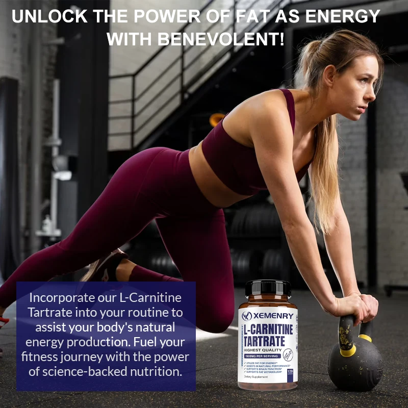 L-Carnitine Tartrate - Supports Natural Energy Production, Fat Burner, Promotes Muscle Growth