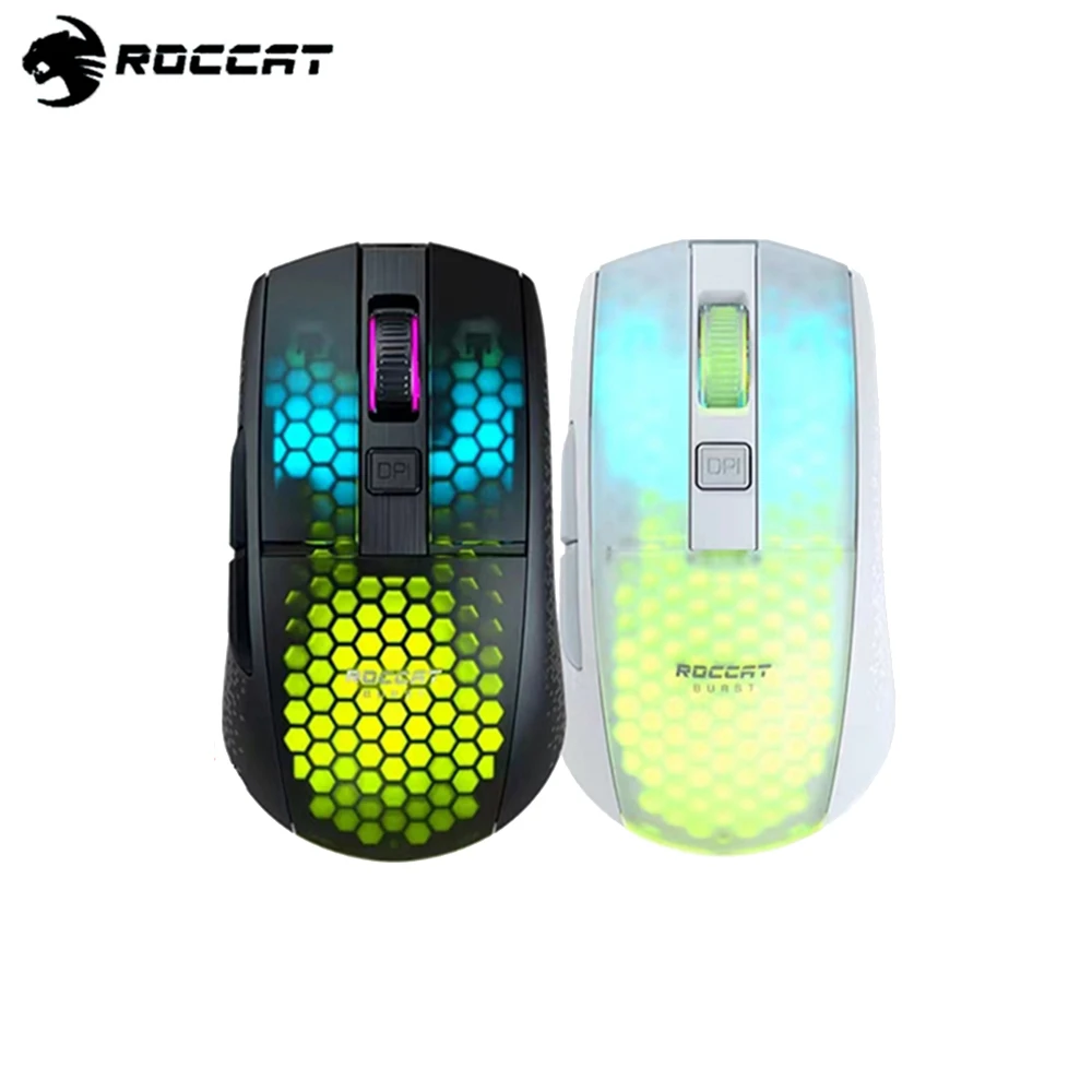 Original For Roccat BURST PRO AIR Wired/Wireless Mouse Bluetooth Gaming Mouse,81g Lightweight Symmetrical Optical,19K dpi