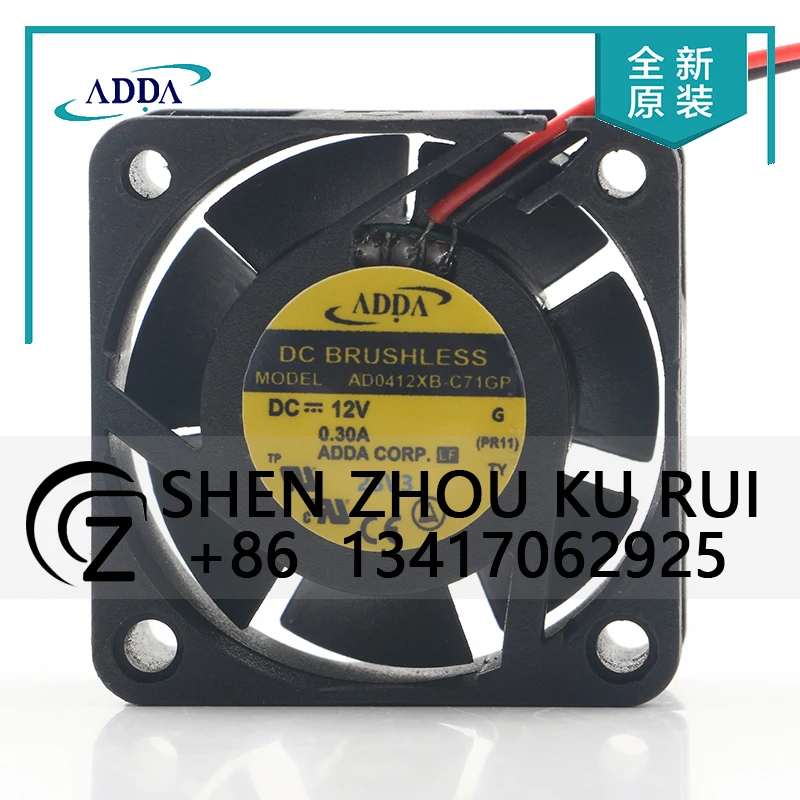 

New ADDA 5V 24V 48V DC12V 0.30A AC EC 4020 40X40X20MM 4CM Dual Ball Power Supply Automotive Navigator AD0412XB-C71GP Cooling Fan