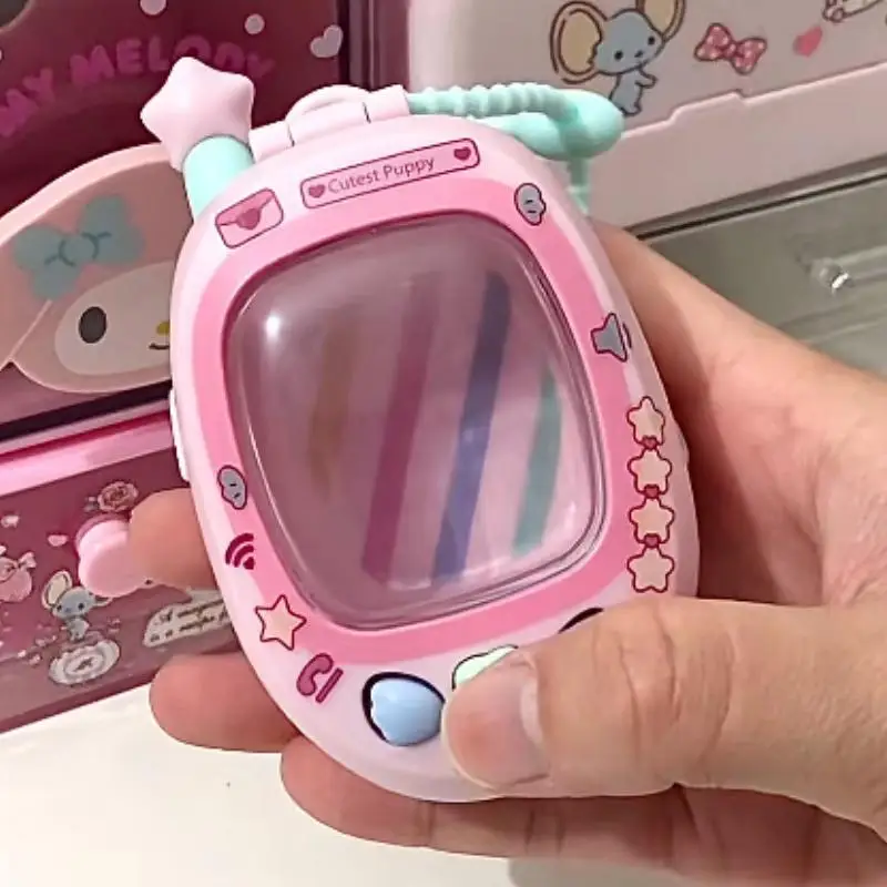 Auf Lager: Call Me Series Anhänger Blindbox Mini-Bohnen-Aufbewahrungsbox mit Licht, niedliche tragbare Handy-Stil-Sammelfigur, Geschenke