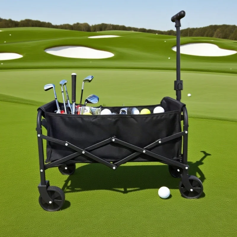 多機能ゴルフトロリー、ゴルフ場設備用折りたたみ式運搬カート、ゴルフ用品保管補助カート
