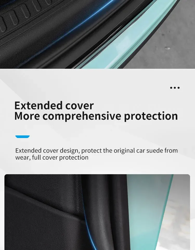 Geeignet für Tesla 2021-2024 Model Y – TPE Kofferraumschutz, Kratzfeste Heckabdeckung & Stoßstangen-Organizer-Pad. – Detail 5