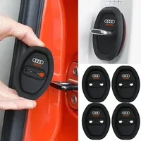 Silicone Car Door Lock Cover Sticker For Audi SLINE A1 A3 8P A4 B5 B6 B7 B8 A5 A6 C5 C6 C7 A7 A8 Q3 Q5 Q7 TT 8V R8 8L A2 Q8 s3 s