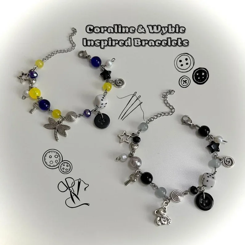 Coraline & Wybie Inspired Bracelets