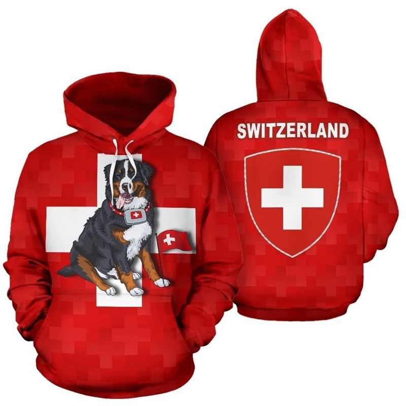 Switzerland Flag 3D Printed Hoodie For Men Clothes Fashion Sports Women Pullovers Casual Tracksuit New In Hoodies & Sweatshirts