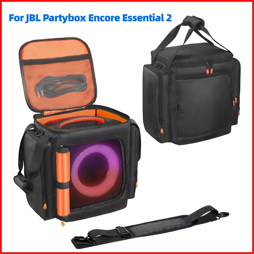 

Portable Speaker Bag Double-Sided Large Capacity Speaker Accessories Dust Protective Case for JBL PartyBox Encore Essential 2