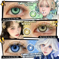 VISUASHOW Cleopatra Natural Brown Colored Contacts Lenses 14.5/14.2mm 6 Months Disposable Daily Wear Vivid Eye Makeup for Women